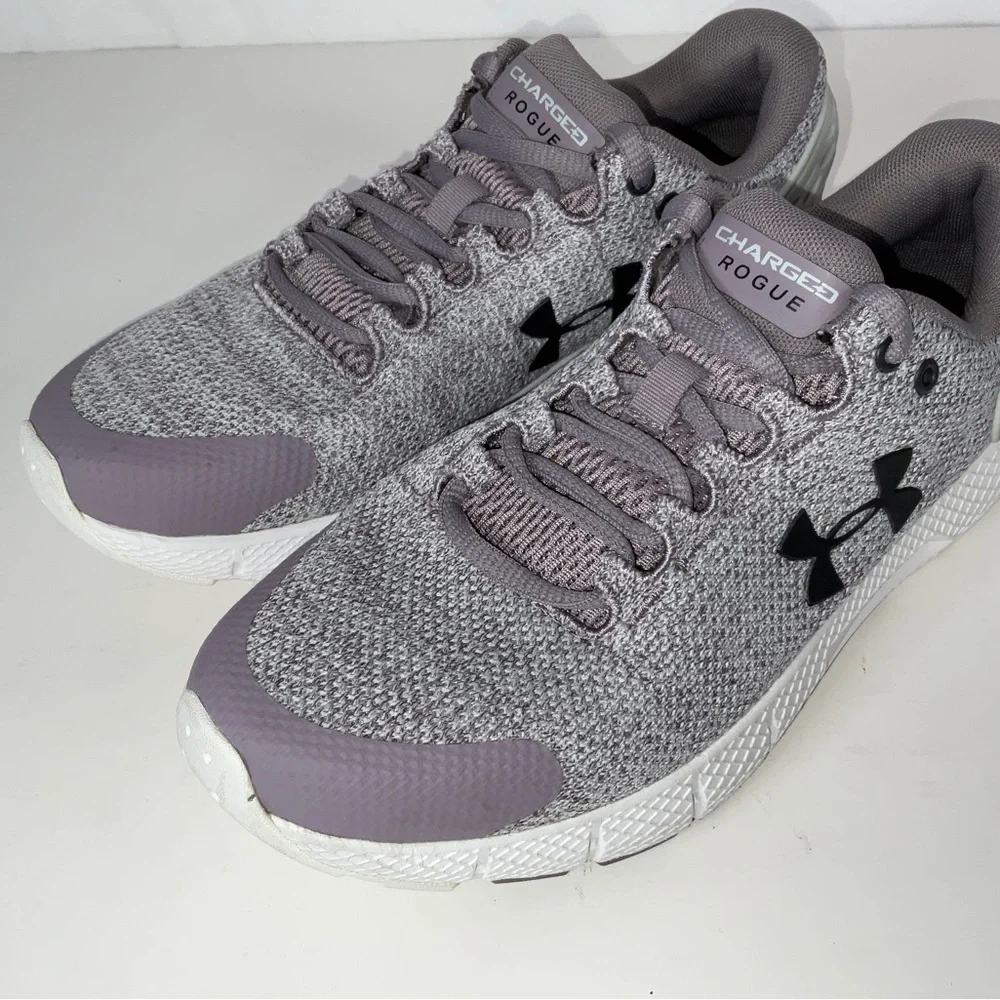 Women’s Under Armour Charged Rogue Running Shoes Sneakers Purple Gray Size‎ 6.5